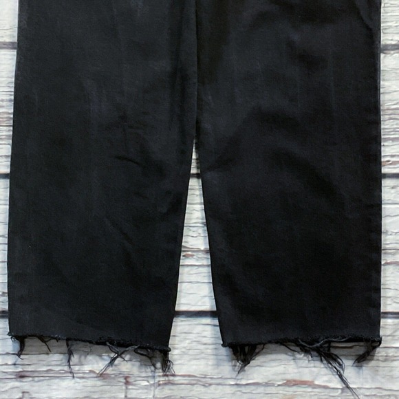 Old Navy Womens Jeans size 12 Black O.G. Loose High Rise Destroyed Denim Stretch - Picture 11 of 11